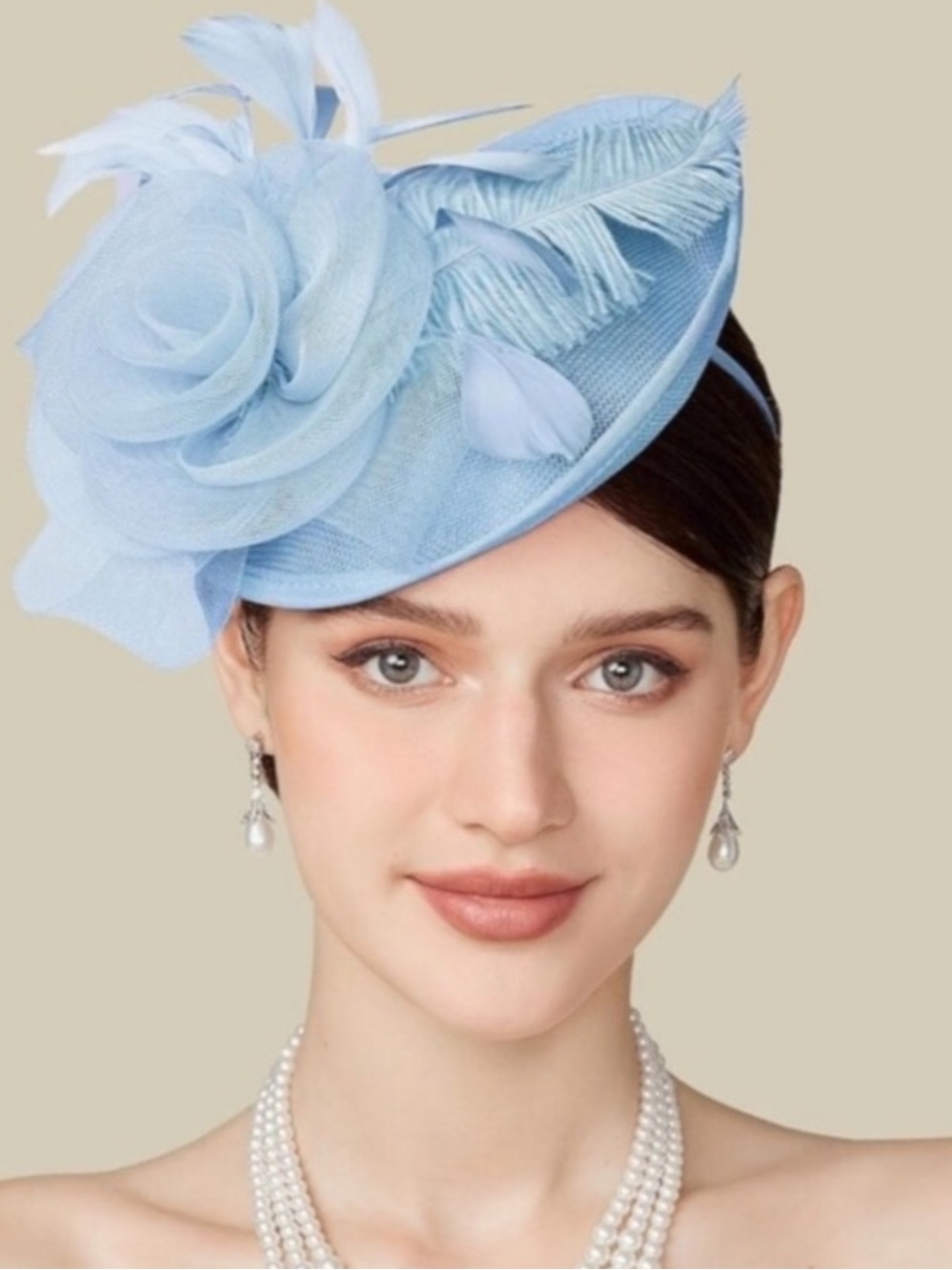 🐎NEW! GORGEOUS Baby Blue Kentucky Derby Hat